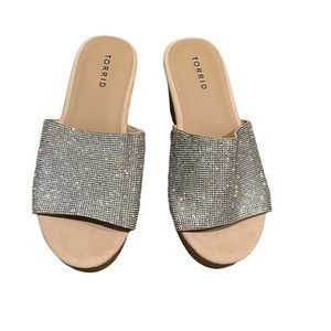 Torrid Rhinestone Sparkly Wedge Sandals
